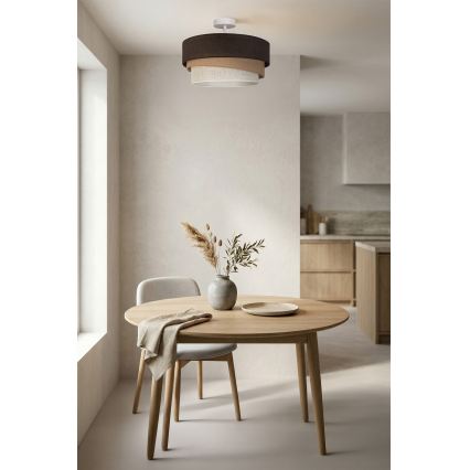 Brilagi - Lámpara de techo de superficie TRIO 1xE27/60W/230V Ø 40 cm marrón/beige/blanco