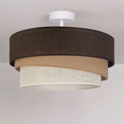 Brilagi - Lámpara de techo de superficie TRIO 1xE27/60W/230V Ø 40 cm marrón/beige/blanco