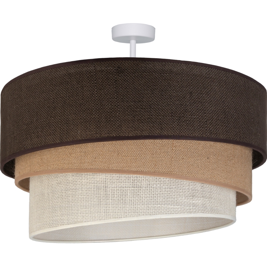 Brilagi - Lámpara de techo de superficie TRIO 3xE27/60W/230V Ø 60 cm marrón/beige/blanco