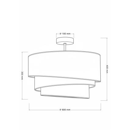 Brilagi - Lámpara de techo de superficie TRIO 3xE27/60W/230V Ø 60 cm marrón/beige/blanco