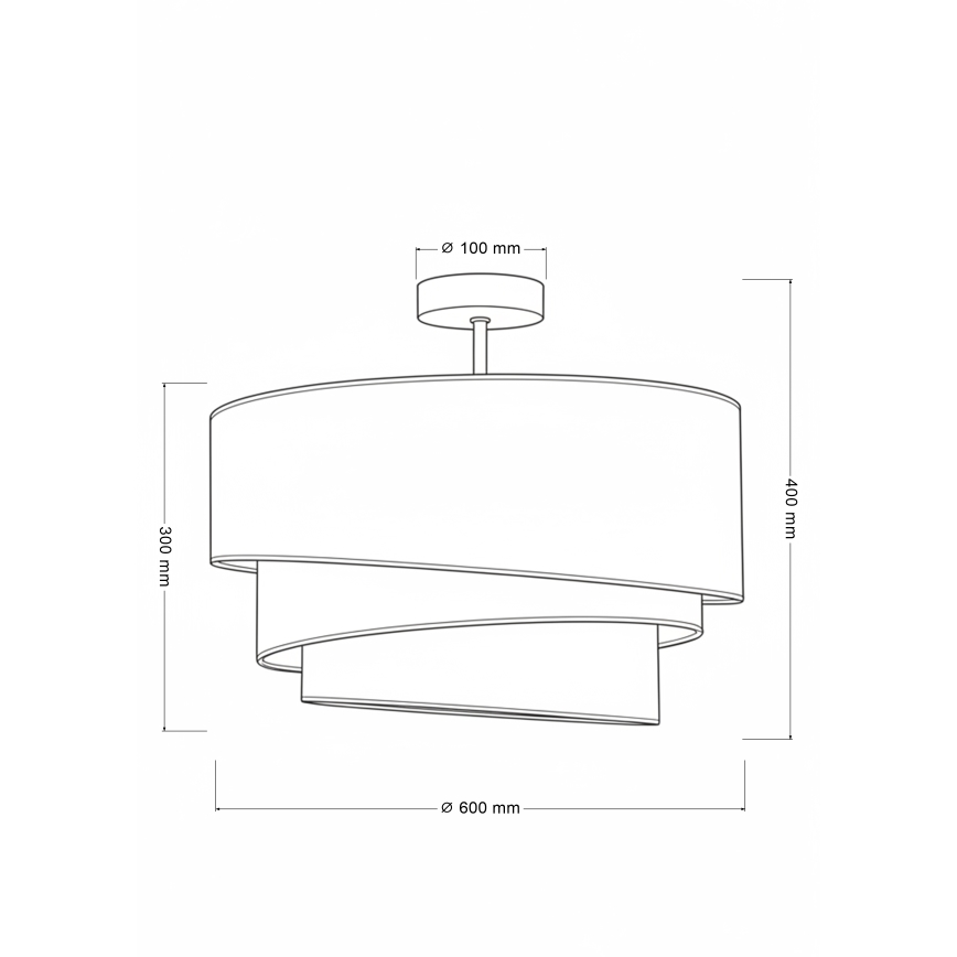Brilagi - Lámpara de techo de superficie TRIO 3xE27/60W/230V Ø 60 cm marrón/beige/blanco