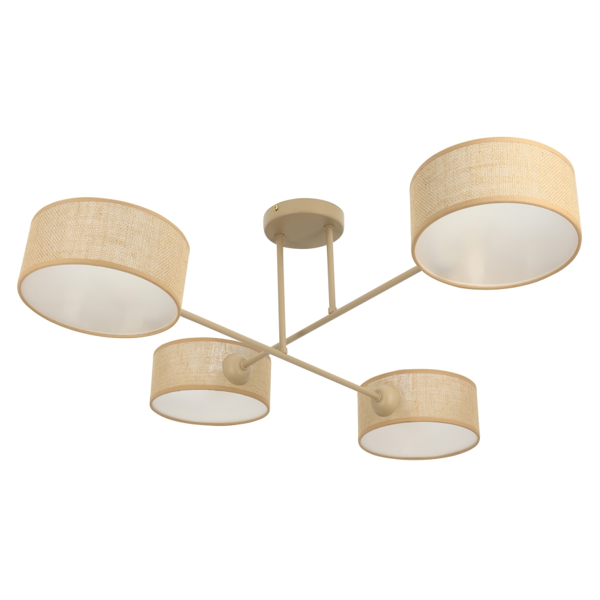 BRILAGI - Lámpara de techo de superficie VIRGO 4xE14/40W/230V beige/dorada
