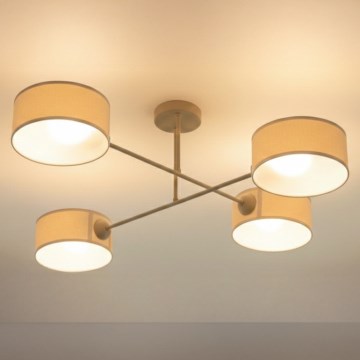 Brilagi - Lámpara de techo de superficie VIRGO 4xE14/40W/230V crema/dorada