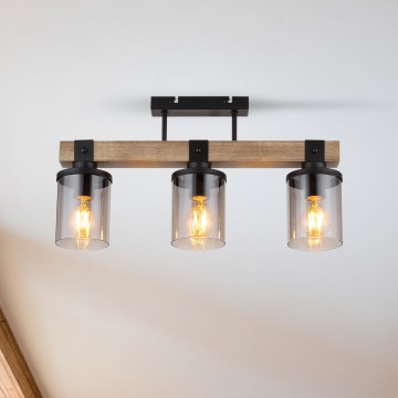 Brilagi - Lámpara de techo de superficie VISTA 3xE27/60W/230V roble