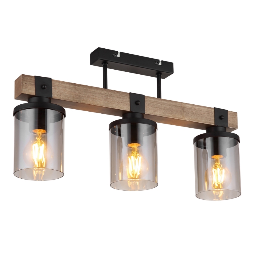 Brilagi - Lámpara de techo de superficie VISTA 3xE27/60W/230V roble