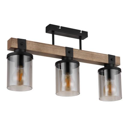 Brilagi - Lámpara de techo de superficie VISTA 3xE27/60W/230V roble