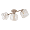 Brilagi - Lámpara de techo de superficie VULCANO 3xG9/8W/230V beige/ahumado beige