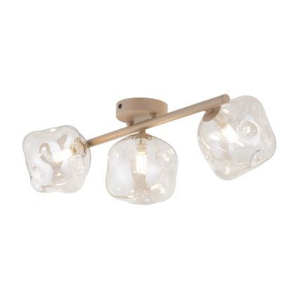 Brilagi - Lámpara de techo de superficie VULCANO 3xG9/8W/230V beige/ahumado beige