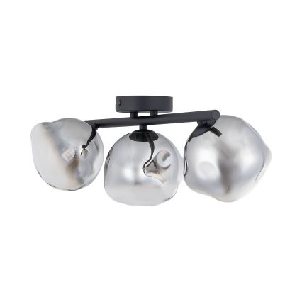 Brilagi - Lámpara de techo de superficie VULCANO 3xG9/8W/230V negro/negro ahumado