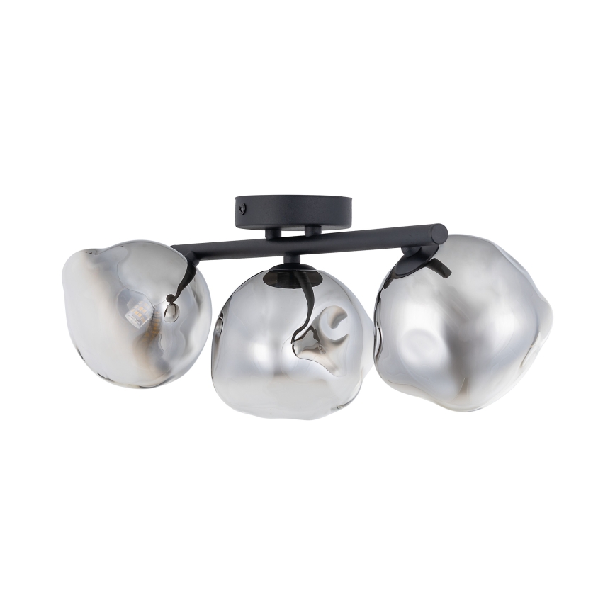 Brilagi - Lámpara de techo de superficie VULCANO 3xG9/8W/230V negro/negro ahumado