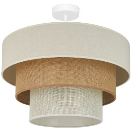 Brilagi - Lámpara de techo empotrada DENVER LUNETA 1xE27/15W/230V diámetro 45 cm beige/marrón/crema
