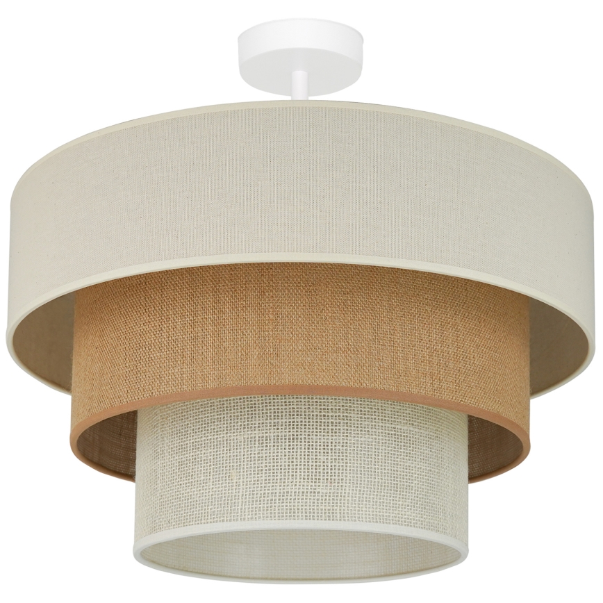Brilagi - Lámpara de techo empotrada DENVER LUNETA 1xE27/15W/230V diámetro 45 cm beige/marrón/crema