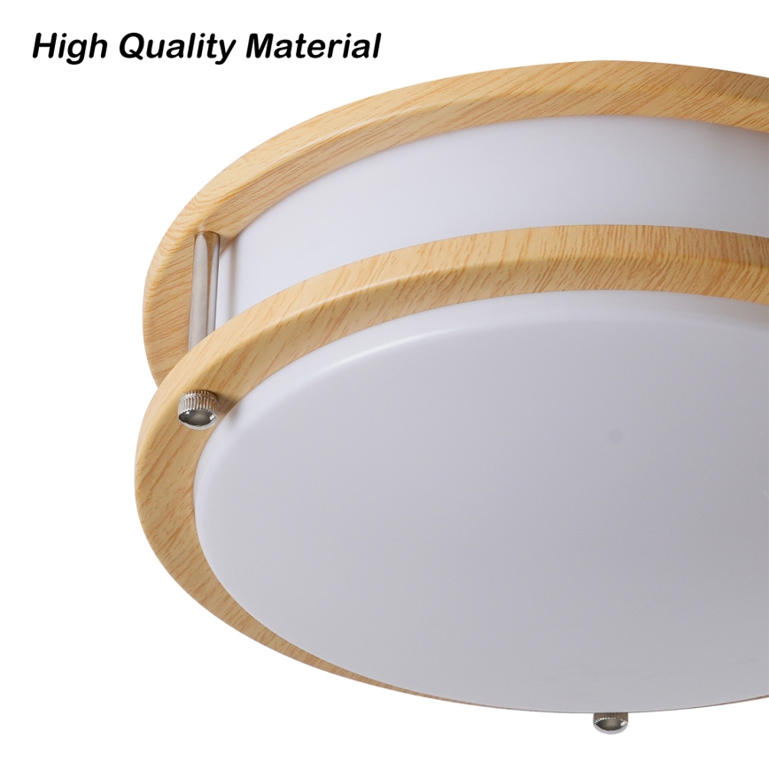Brilagi - Lámpara de techo ELARO 2xE27/40W/230V Ø 26 cm acabado en madera