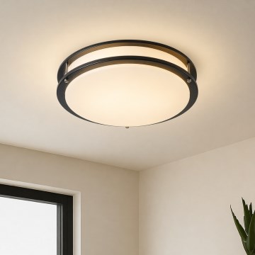 Brilagi - Lámpara de techo ELARO 4xE27/40W/230V Ø 41 cm negra
