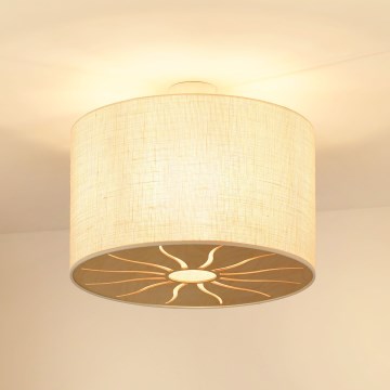 Brilagi - Lámpara de techo empotrada COUNTRY ROLLER 1xE27/15W/230V diámetro 50 cm crema