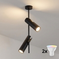BRILAGI - Lámpara de techo en barra LED RGBW regulable BRANCH 2xGU10/6,5W/230V 2700-6500K negra