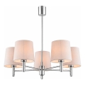 Brilagi - Lámpara de techo en barra MONTE 5xE27/60W/230V beige/cromo brillante