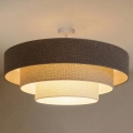 Brilagi - Lámpara de techo en superficie LUNETA 3xE27/60W/230V diámetro 80 cm gris/crema/blanco