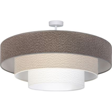Brilagi - Lámpara de techo en superficie LUNETA 3xE27/60W/230V diámetro 80 cm gris/crema/blanco