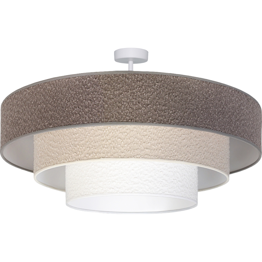 Brilagi - Lámpara de techo en superficie LUNETA 3xE27/60W/230V diámetro 80 cm gris/crema/blanco