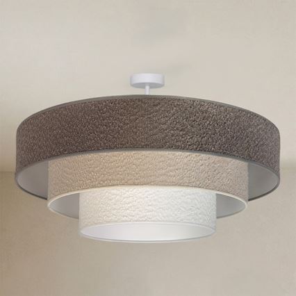 Brilagi - Lámpara de techo en superficie LUNETA 3xE27/60W/230V diámetro 80 cm gris/crema/blanco