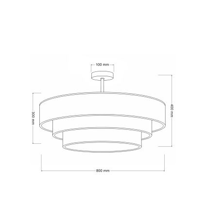 Brilagi - Lámpara de techo en superficie LUNETA 3xE27/60W/230V diámetro 80 cm gris/crema/blanco