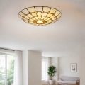 Brilagi - Lámpara de techo estilo Tiffany con vitral DORAN 2xE27/60W/230V