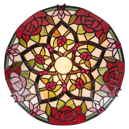 Brilagi - Lámpara de techo estilo Tiffany con vitral GARLAN 2xE27/60W/230V