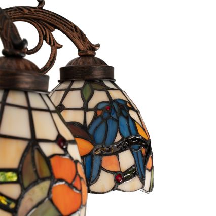 Brilagi - Lámpara de techo estilo Tiffany con vitral JUNGLE, 6xE27/60W/230V, diámetro 60 cm