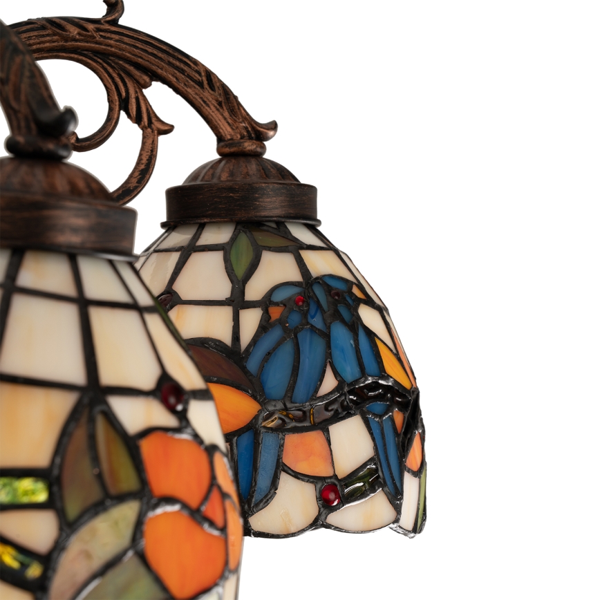 Brilagi - Lámpara de techo estilo Tiffany con vitral JUNGLE, 6xE27/60W/230V, diámetro 60 cm