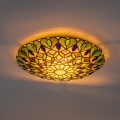 Brilagi - Lámpara de techo estilo Tiffany con vitral MARGARET, 2xE27/60W/230V, diámetro 40 cm