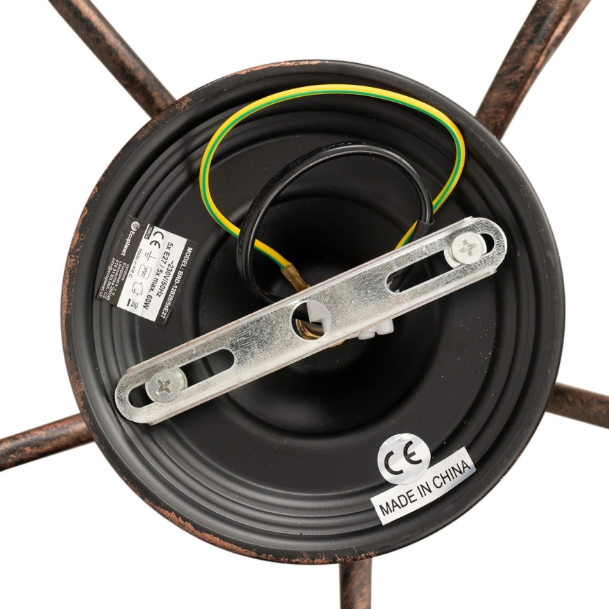 Brilagi - Lámpara de techo estilo Tiffany MIRABELLA, de montaje en superficie, 8xE27/60W/230V, diámetro 68 cm