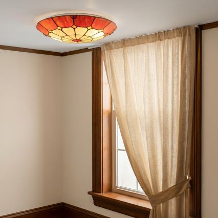 BRILAGI - Lámpara de techo estilo Tiffany SIENNA 2xE27/60W/230V, diámetro 40 cm