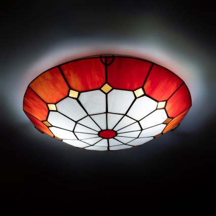 BRILAGI - Lámpara de techo estilo Tiffany SIENNA 2xE27/60W/230V, diámetro 40 cm