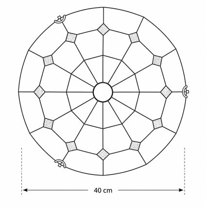 BRILAGI - Lámpara de techo estilo Tiffany SIENNA 2xE27/60W/230V, diámetro 40 cm
