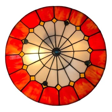 Brilagi - Lámpara de techo estilo Tiffany SIENNA con vitral, 3xE27/60W/230V, diámetro 40 cm