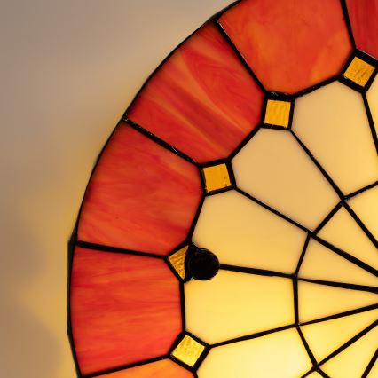 Brilagi - Lámpara de techo estilo Tiffany SIENNA con vitral, 3xE27/60W/230V, diámetro 40 cm