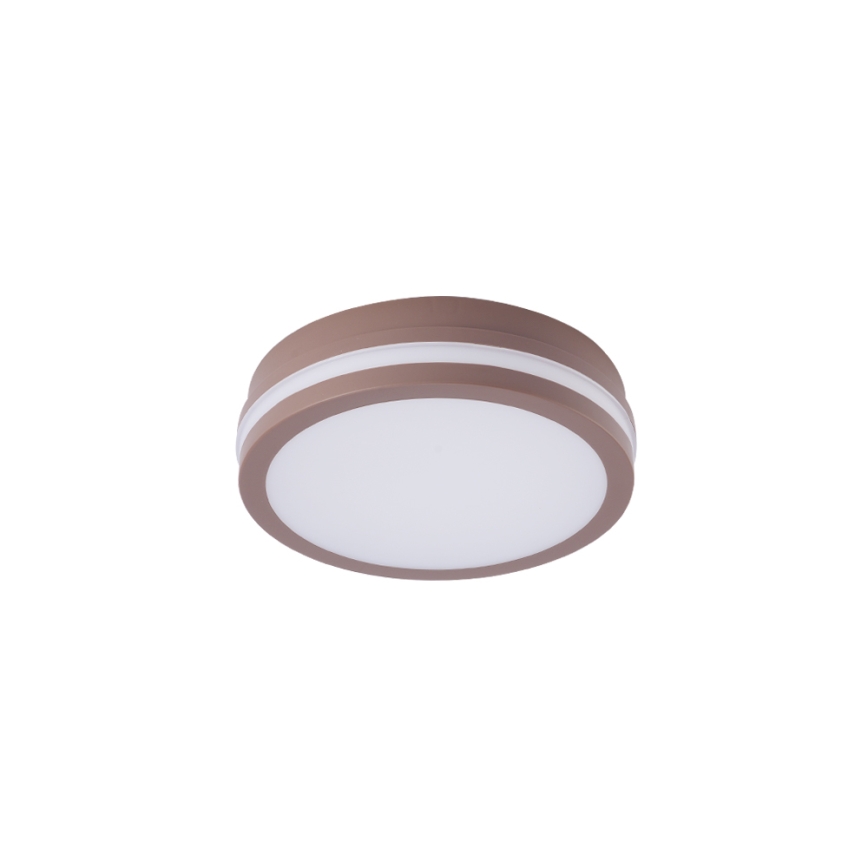 Brilagi - Lámpara de techo exterior LED BENE LED/18W/230V Ø 21,5 cm marrón IP54