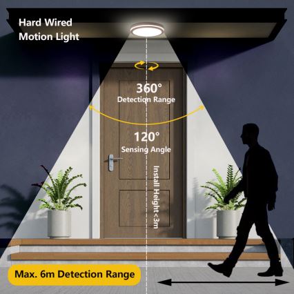 Brilagi - Lámpara de techo exterior LED BENE LED/18W/230V Ø 21,5 cm marrón IP54