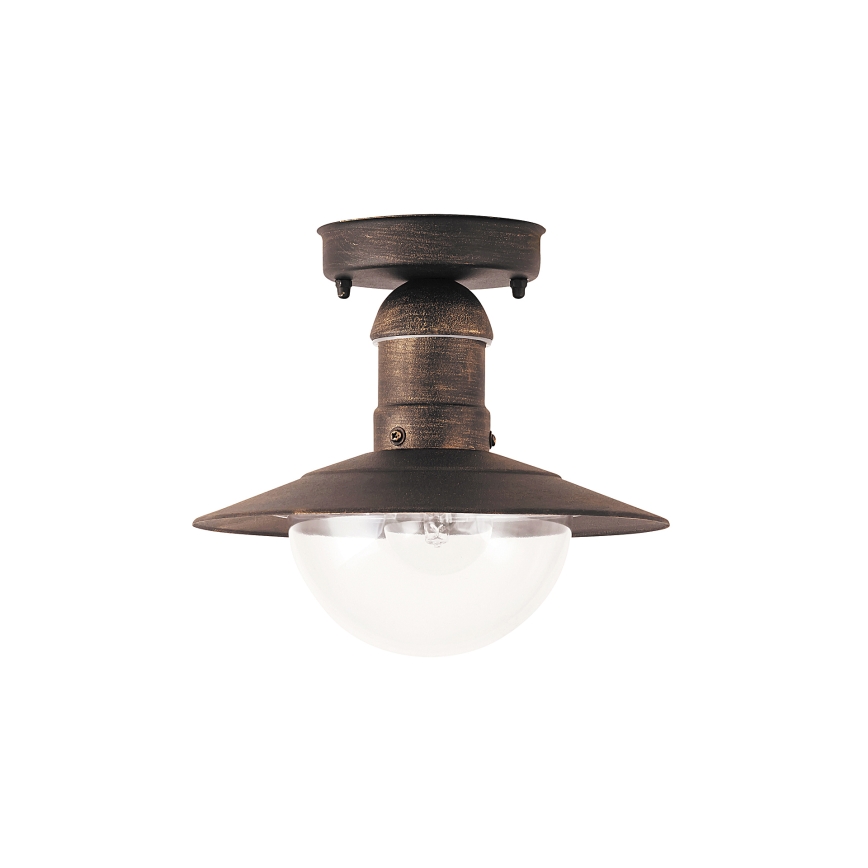 Brilagi - Lámpara de techo exterior MOLDE 1xE27/60W IP44 bronce/pátina