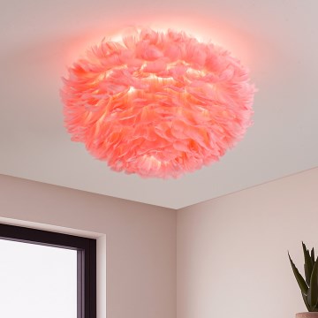 BRILAGI - Lámpara de techo FEATHER 3xE27/40W/230V, diámetro 50 cm, rosa