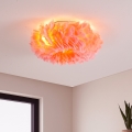 BRILAGI - Lámpara de techo FEATHER 3xE27/40W/230V Ø 40 cm rosa