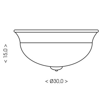 Brilagi - Lámpara de techo FRESCO 2xE27/40W/230V, diámetro 30 cm, acabado en cobre
