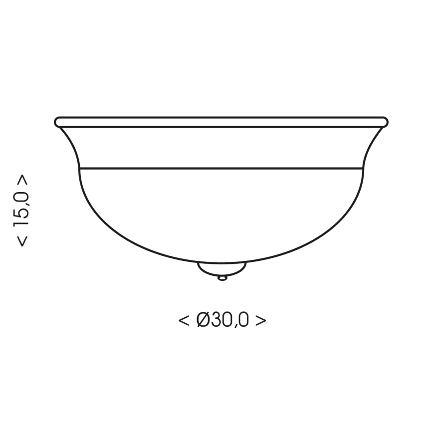 Brilagi - Lámpara de techo FRESCO 2xE27/40W/230V, diámetro 30 cm, acabado en cobre