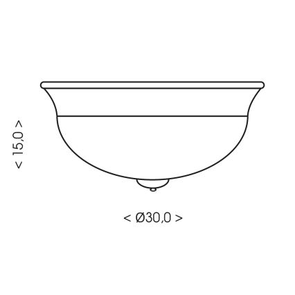 Brilagi - Lámpara de techo FRESCO 2xE27/40W/230V diámetro 30 cm bronce