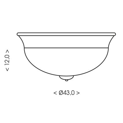 Brilagi - Lámpara de techo FRESCO 2xE27/40W/230V diámetro 43 cm marrón