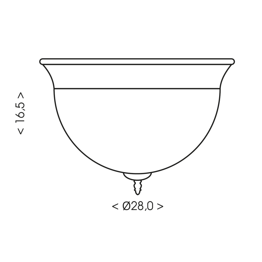 Brilagi - Lámpara de techo FRESCO 2xE27/40W/230V Ø 28 cm cromo brillante