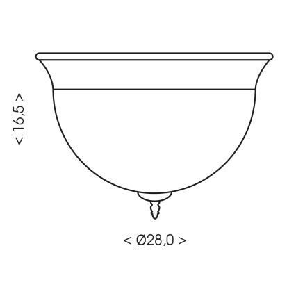 Brilagi - Lámpara de techo FRESCO 2xE27/40W/230V Ø 28 cm latón