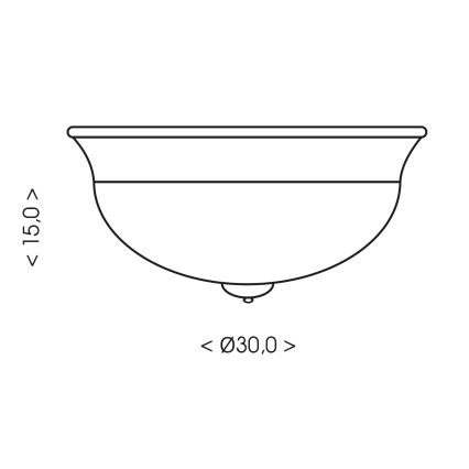 Brilagi - Lámpara de techo FRESCO 2xE27/40W/230V Ø 30 cm acabado en cobre