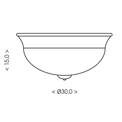 Brilagi - Lámpara de techo FRESCO 2xE27/40W/230V Ø 30 cm dorada